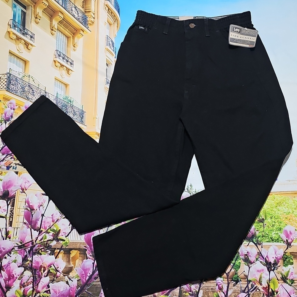 Lee Women's High Rise Tapered Black Jeans Size 12 New